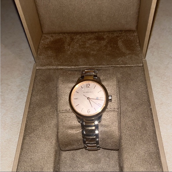 Burberry rose gold watch